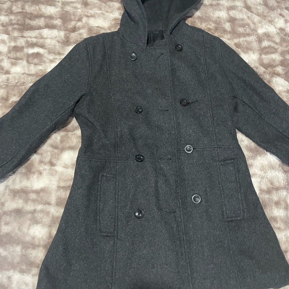 Women's Double-Breasted Gray Coat